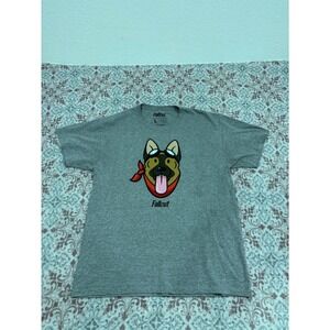 Fallout Dogmeat Shirt Mens Large Gray LootWear Exclusive Graphic Tee Bethesda